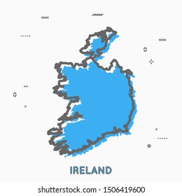 Small Map Of Ireland Ireland Map Thin Line Style Small Stock Vector (Royalty Free) 1506419600 |  Shutterstock