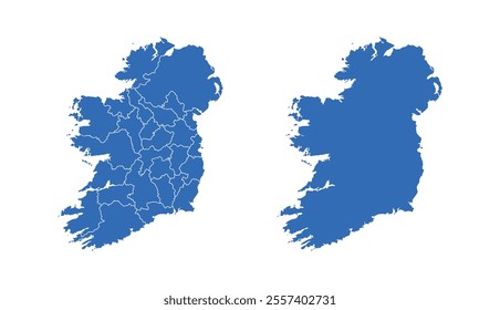 Ireland Map vector icon. Minimalistic Colorful Map of Ireland.
