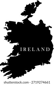 Irlanda Mapa Silueta de Vector Aislado Geográfico Country Forma