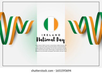 Ireland National Day Celebration Template Design. Vector Eps 10