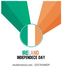 ireland national day flag banner emblem icon vector illustration