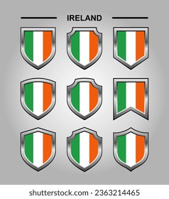 Ireland National Emblems Flag and Luxury Shield