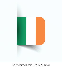 Bandera nacional de Irlanda, Día Nacional de Irlanda, EPS10. Icono de vector de bandera de Irlanda