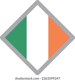 Ireland national flag icon vector Illustration material