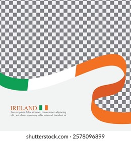 Ireland national flag ribbon stock vector