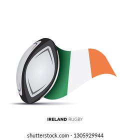 Ireland national flag rugby ball.