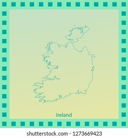 Ireland outline map