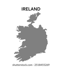 ireland outline map. Abstract design, vector illustration. Stylized minimal line design	