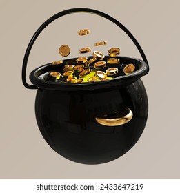 ireland patrick's day gold 3d vector