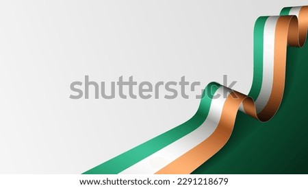 Ireland ribbon flag background. Element of impact for the use you want to make of it.