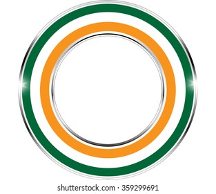 Ireland ring flag, vector illustration
