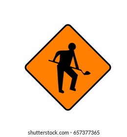 Ireland Road Works Sign