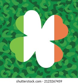 Ireland Shamrock Flag St. Patrick's Day.