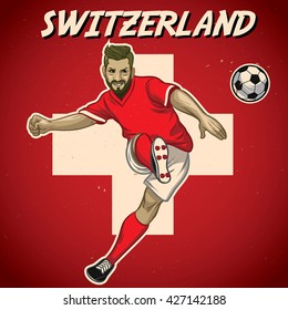 ireland soccer player with flag background