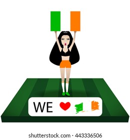 ireland sport girl cheering
