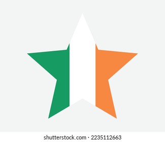 Ireland Star Flag. Irish Star Shape Flag. Republic of Ireland Country National Banner Icon Symbol Vector Flat Artwork Graphic Illustration svg