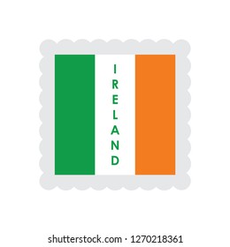 Ireland sticker post mark stamp vector
