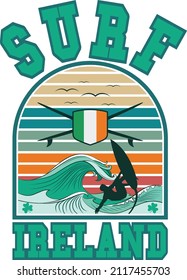 ireland surf design for print