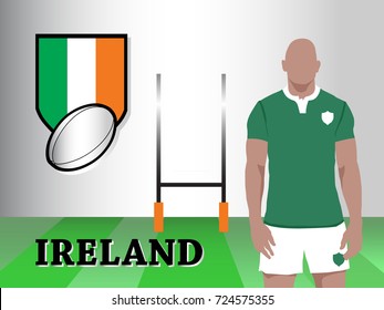 Ireland team new official rugby kit with jersey and short
