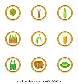 Ireland tradition icon set. Cartoon set of 9 ireland tradition vector icons for web isolated on white background
