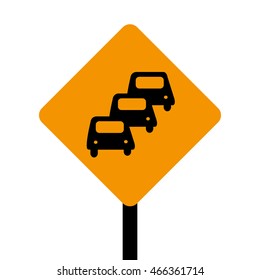 Ireland Traffic Queues Likely Ahead Road Sign