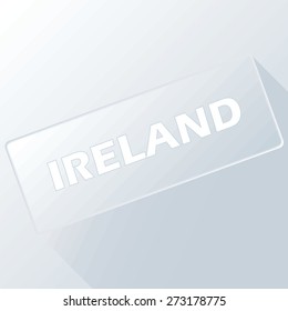 Ireland unique button for any design. Vector illustration