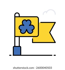 Ireland vector filled outline icon. EPS 10 file