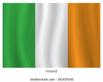 Ireland vector flag