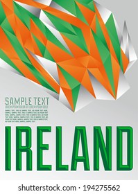 Ireland - Vector geometric background - modern flag concept - Irish colors