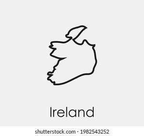 Ireland vector icon. Editable stroke. Symbol in Line Art Style for Design, Presentation, Website or Apps Elements, Logo. Pixel vector graphics - Vector