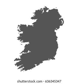 Ireland vector map. Black icon on white background.