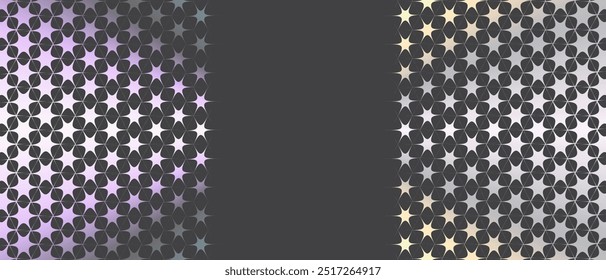 Iridescent Abstract Gray Pink Background Banner