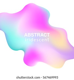 Forma abstracta iridiscente para la plantilla de diseño