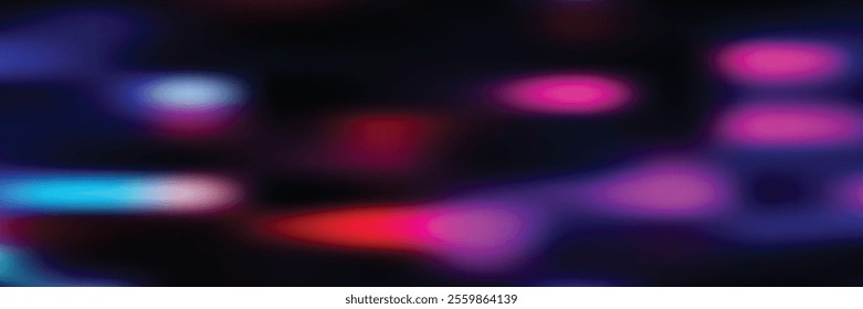 Iridescent aura Y2K futuristic holographic gradient background. Vector abstract mesh gradient. Dark cosmic colors space theme aurora fluid hologram texture in bright blue sky colors.