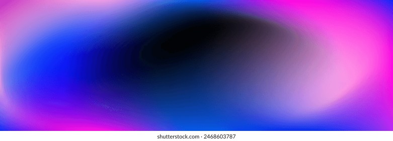 Iridescent aura Y2K holographic gradient background. Vector abstract mesh gradient, dark cosmic colors. Space theme aurora fluid hologram texture in blue and pink colors. Y2k aesthetic holo backdrop