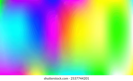 Fondo irisado. Textura Abstractas. Difuminar el folleto del Espectro. Lámina de arco iris. Gradiente holográfico. Flyer brillante. Textura Pop rosa. Fallo suave. Fondo iridiscente violeta
