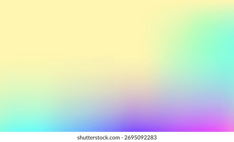 Fundo Iridescente. Textura abstrata. Desfoque do Modelo Criativo. Padrão brilhante. Panfleto Vintage. Gradiente de néon azul. Digital Foil (folha digital). Gradiente Pearlescent. Fundo iridescente rosa