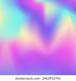 Iridescent Background. Blue Retro Texture. Shiny Gasoline Template. Metal Poster. Chrome Fluid. Pearlescent Gradient. Holographic Texture. Fashion Foil. Violet Iridescent Background