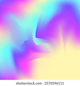 Iridescent Background. Cosmos Card. Abstract Texture. Unicorn Paper. Pop Minimalist Template. Retro Vector. Pearlescent Texture. Violet Soft Gradient. Purple Iridescent Background