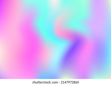 Iridescent Background. Girlie Mesh. Pastel Cover. Blue Soft Gradient. Shiny Minimalist Template. Neon Effect. Holographic Texture. Pearlescent Texture. Pink Iridescent Background