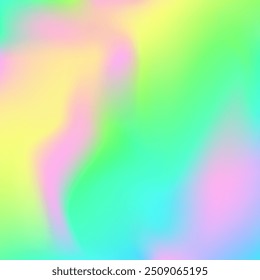 Fondo irisado. Textura Hippie Blur. Textura holográfica. Fallo de neón. Plantilla de Espectro blando. Fluido brillante. Malla líquida. Gradiente Abstractas. Fondo iridiscente rosa