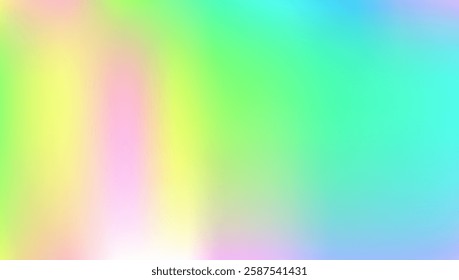 Iridescent Background. Hologram Gradient. Pastel Paper. Metal Card. Psychedelic Pop Texture. Neon Multicolor Template. Pearlescent Gradient. Retro Glitter. Blue Iridescent Background
