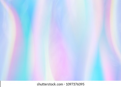 Iridescent background. Holographic Abstract soft pastel colors backdrop. Mesh Holographic Foil Backdrop. Trendy creative vector cosmic gradient for brochure, flyer, poster design, banner, cover