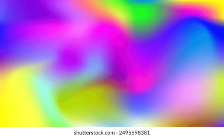 Iridescent Background. Holographic Gradient. Blue Shiny Texture. Abstract Texture. Graphic Card. Soft Effect. Fantasy Cover. Retro Minimalist Backdrop. Violet Iridescent Background