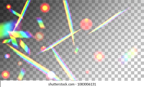 Iridescent Background. Holographic Background with Light Glitch Effect.
 Vector Rainbow Gradient with Sunshine Glare. 
Mesh Holographic Foil Backdrop.  Trendy Hologram Vector Background