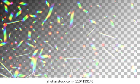 Iridescent Background. Holographic Background with Light Glitch Effect.
  Creative Festive Backdrop with Sunshine Glare. 
Mesh Holographic Foil Backdrop.  Trendy Hologram Vector Background