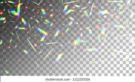 Iridescent Background. Holographic Background with Light Glitch Effect.
 Vector Rainbow Gradient with Sunshine Glare. 
Mesh Holographic Foil Backdrop.  Trendy Hologram Vector Background