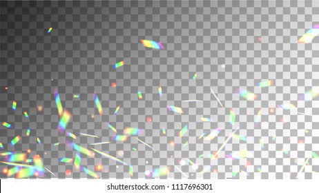 Iridescent Background. Holographic Background with Light Glitch Effect.
 Vector Rainbow Gradient with Sunshine Glare. 
Mesh Holographic Foil Backdrop.  Trendy Hologram Vector Background