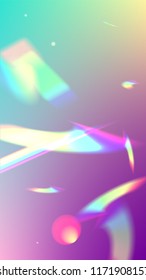  Iridescent Background. Holographic Light Glitch Effect.
Vector Rainbow Gradient with Sunshine Glare.  
 Trendy Hologram Vector Background. Mesh Holographic Foil. Creative Festive Backdrop. 
