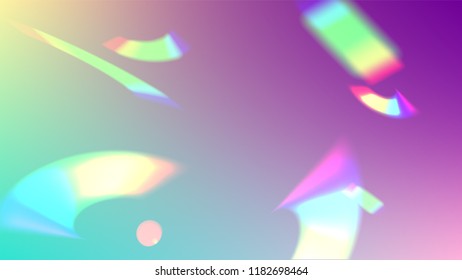  Iridescent Background. Holographic Light Glitch Effect.
Vector Rainbow Gradient with Sunshine Glare.  
 Trendy Hologram Vector Background. Mesh Holographic Foil. Creative Festive Backdrop. 
